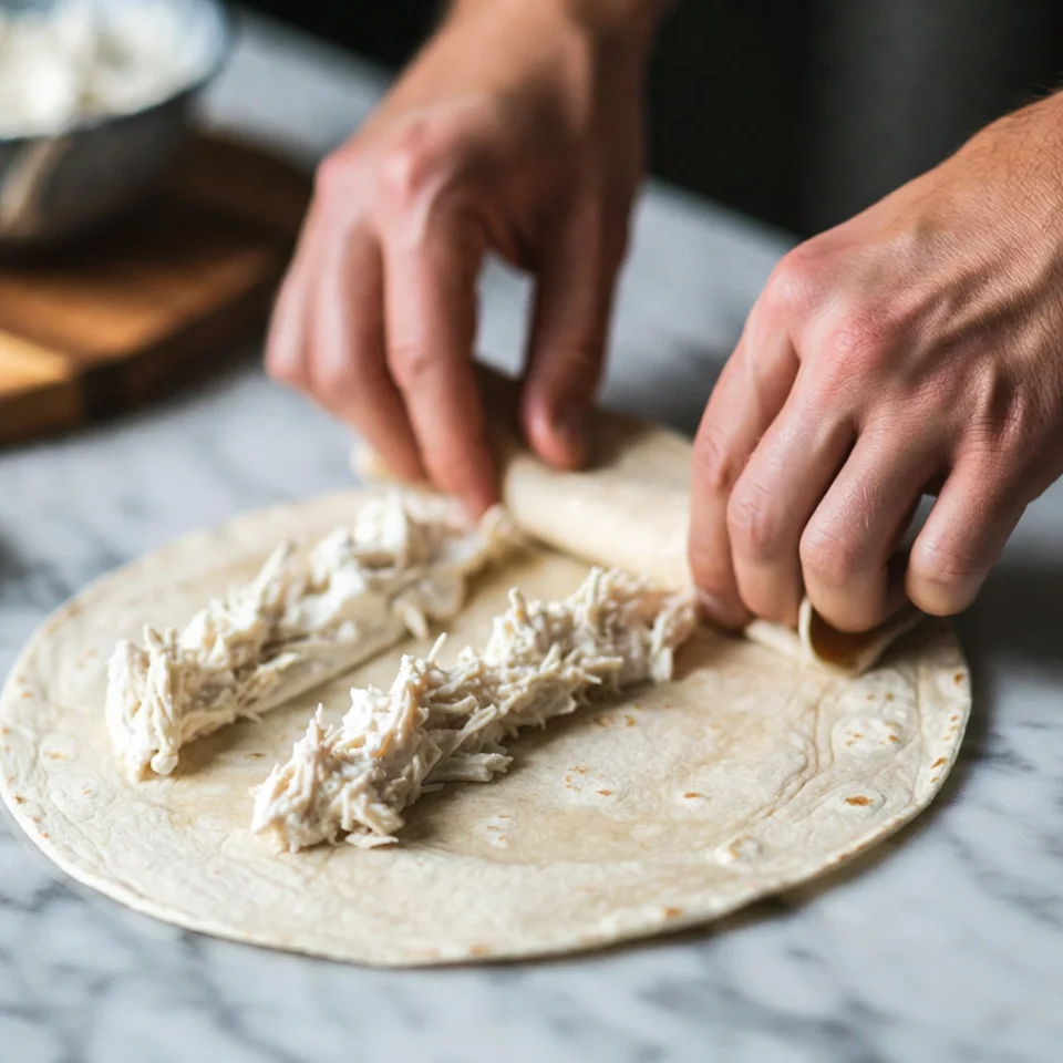 Cream Cheese Enchiladas 4 Filling tortillas for cream cheese enchiladas