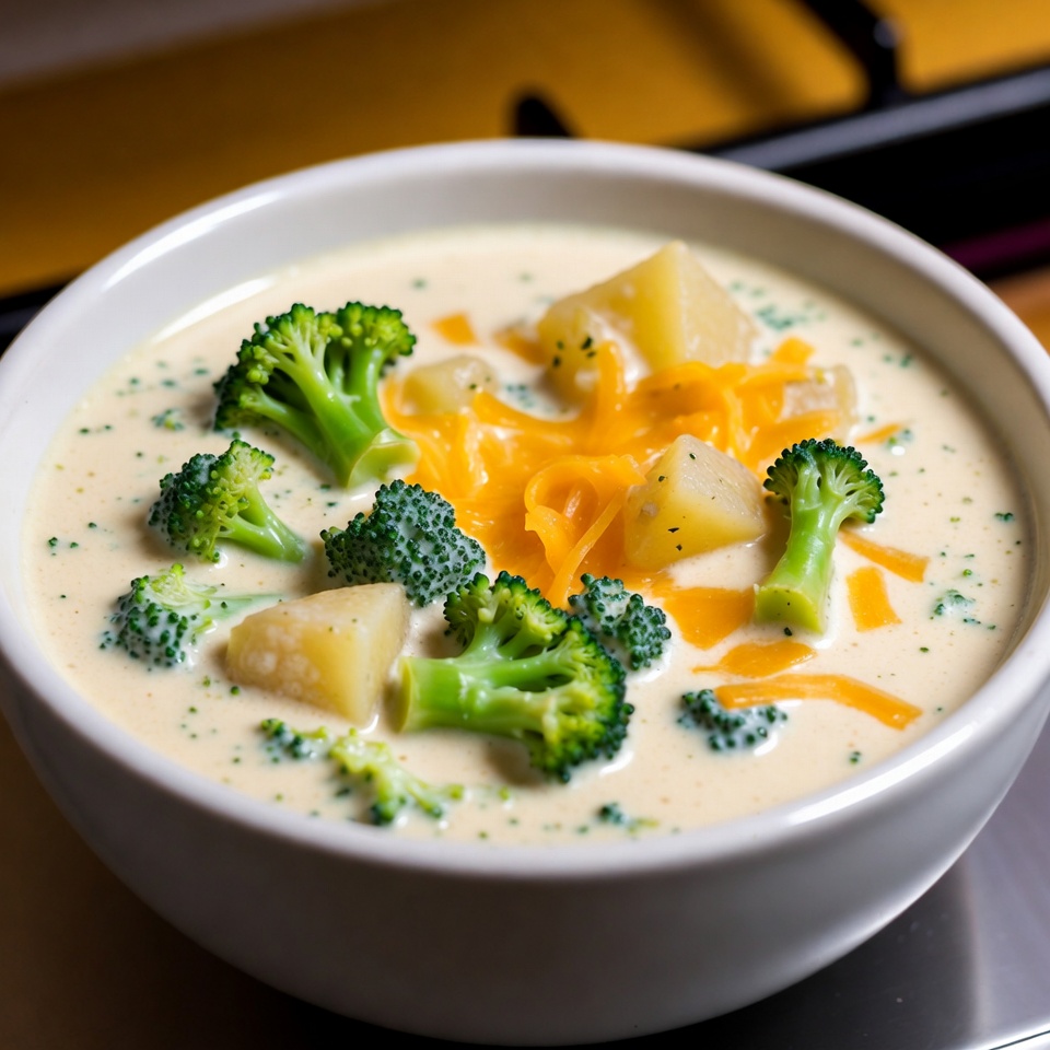 Creamy Cheddar Broccoli and Potato Soup
