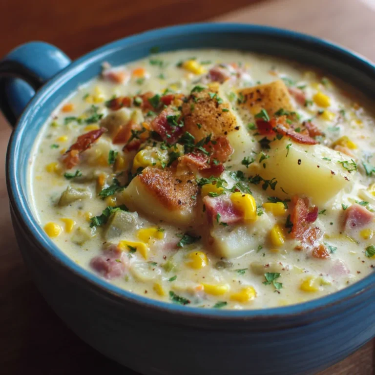Creamy Ham Potato Corn Chowder 8 Creamy ham potato corn chowder