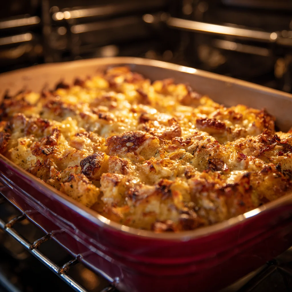 Bake until the casserole is hot