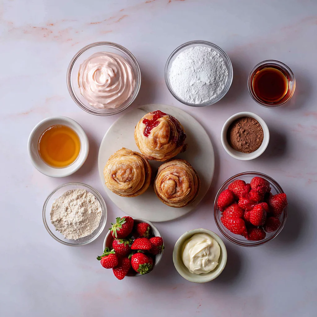 Ingredients used Easy Vegan Strawberry Cruffins