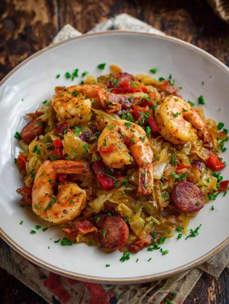 Fried Cabbage with Shrimp, Sausage & Bacon – Bold, Savory, and Comforting 5 Cranberry cinnamon spiced cheesecake bars ready to serve