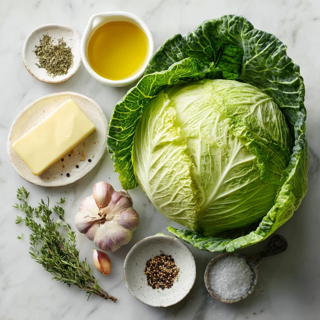 Ingredients Garlic Butter Roasted Cabbage Steaks –
