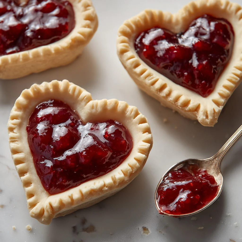 filling heart shaped hand pies