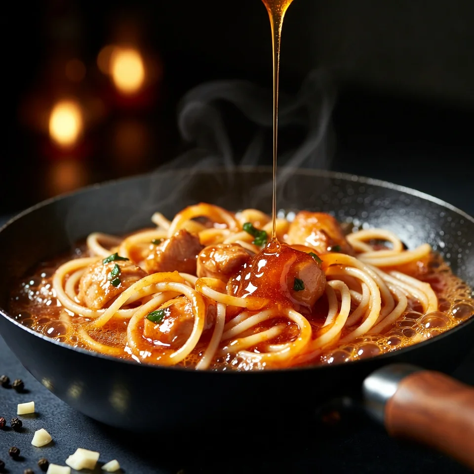 final serving Honey Pepper Chicken Pasta