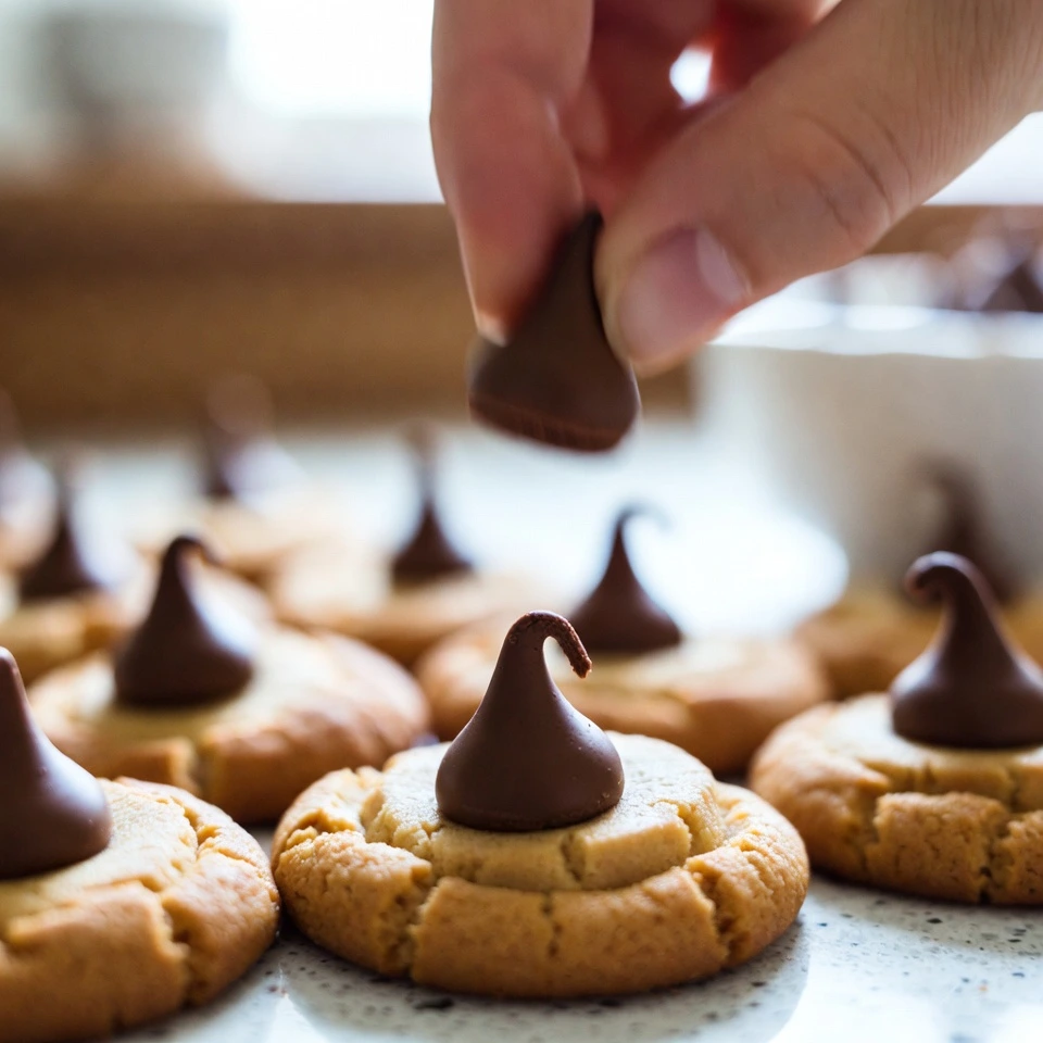 Kiss Cookies Valentine’s Day Recipe 5 adding kiss Kiss Cookies Valentine’s Day Recipe