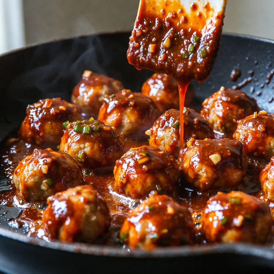 Korean BBQ Meatballs with Spicy Mayo Dip 3 Korean BBQ Meatballs with Spicy Mayo Dip