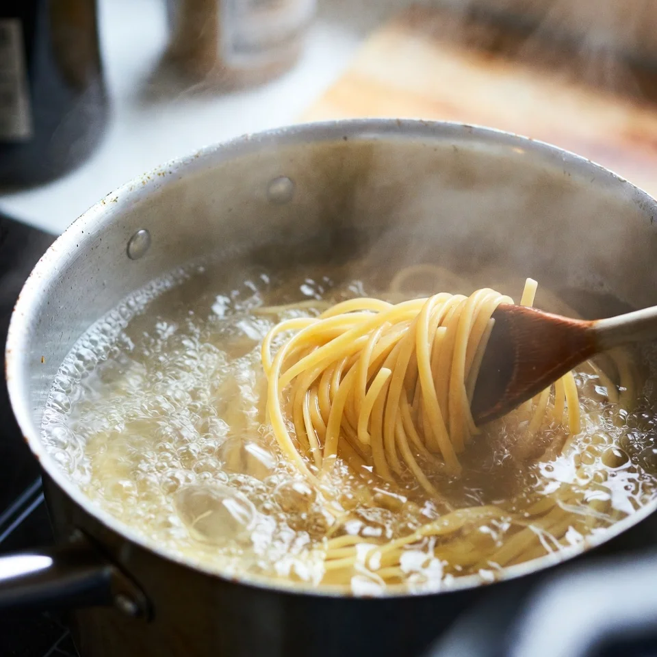 Linguine with Zucchini Corn and Shrimp 3 linguine pasta cooking for shrimp corn zucchini pasta