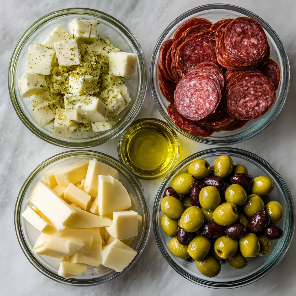 ingredents used Marinated Cheese Appetizer