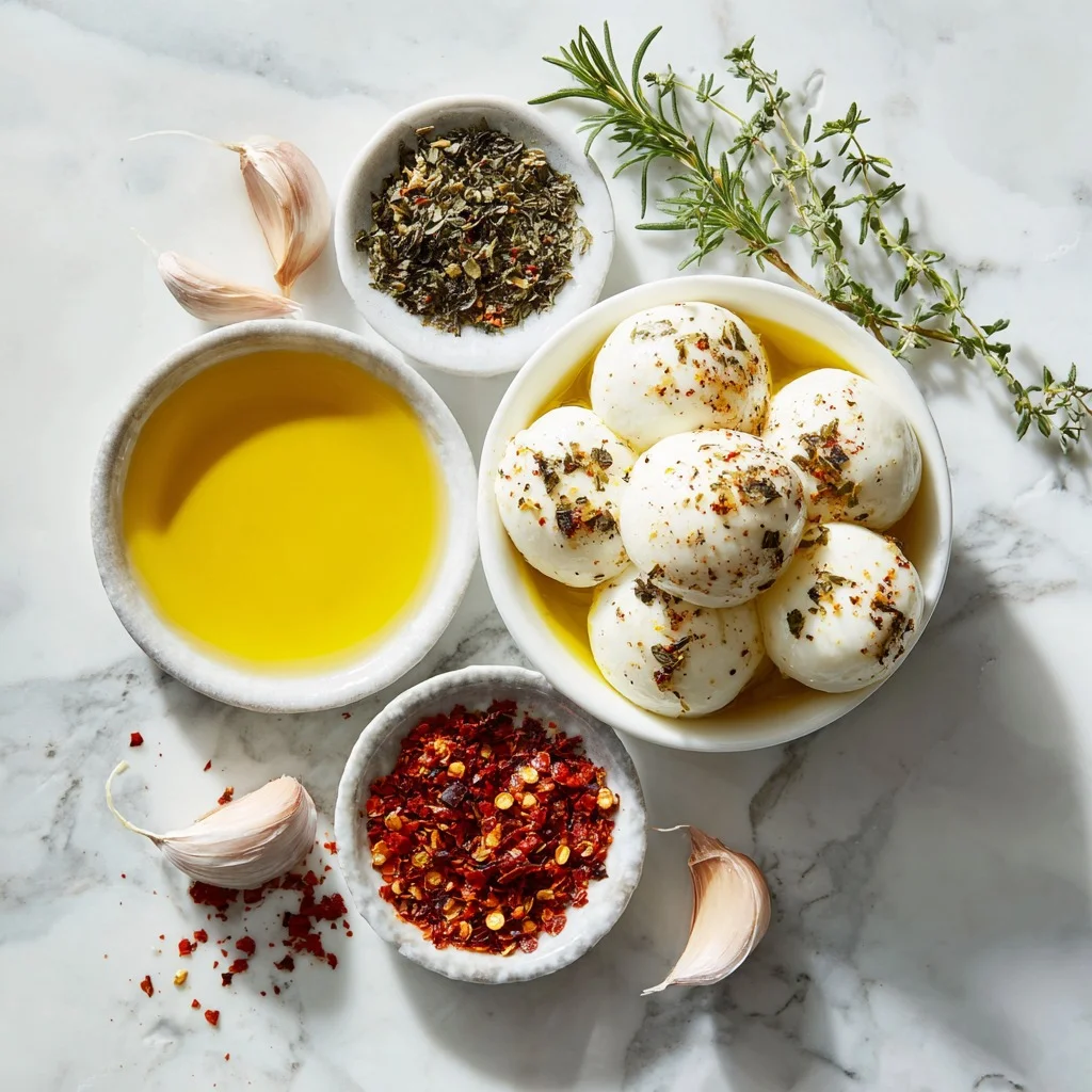 ingredients used in recipe Marinated Mozzarella