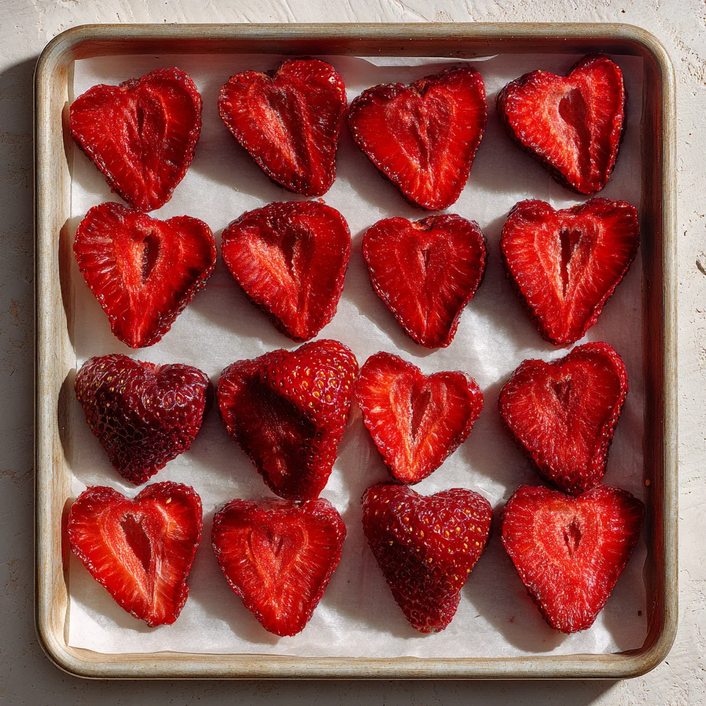 Oven Dried Strawberries – Sweet, Chewy, and Naturally Delicious 3 arrange Oven Dried Strawberries