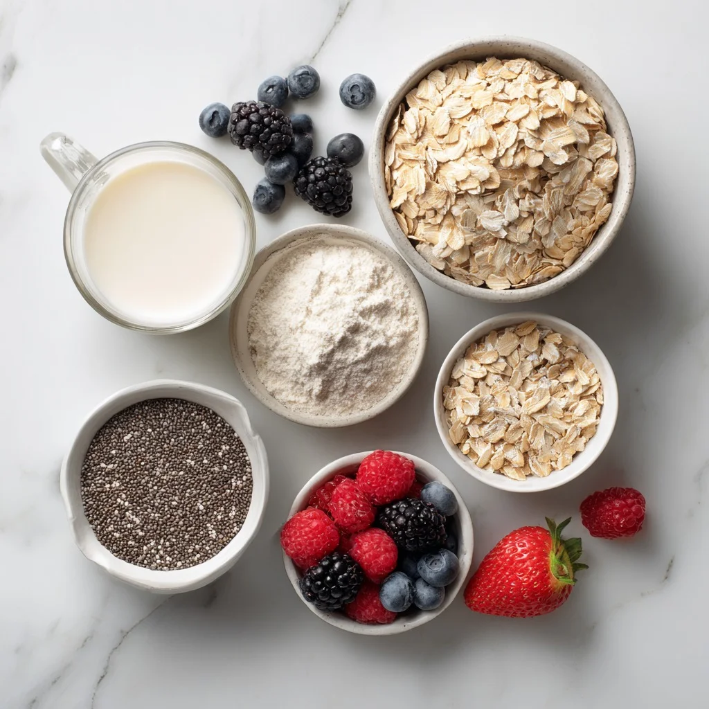 Ingredients used Overnight Oats With Protein Powder Easy