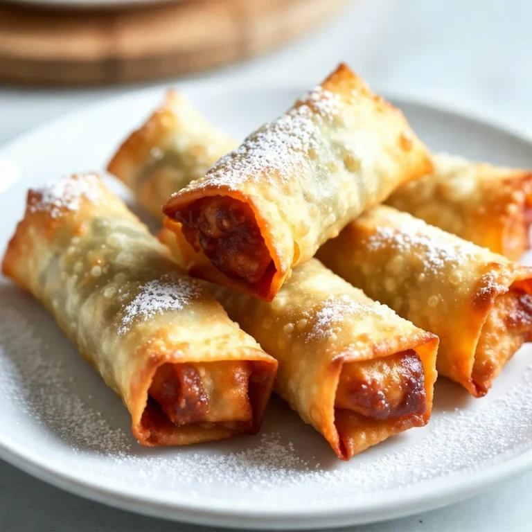 Peach Cobbler Egg Rolls Recipe