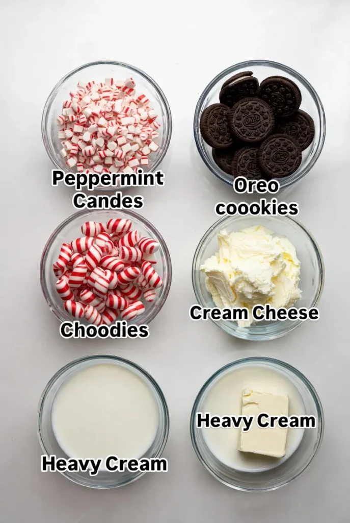 ingredients used Peppermint Oreo Cheesecake