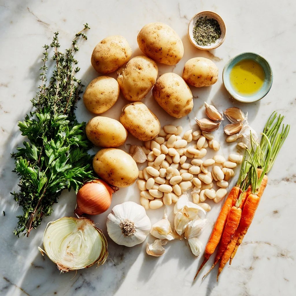 ingredients Potato and Bean Soup