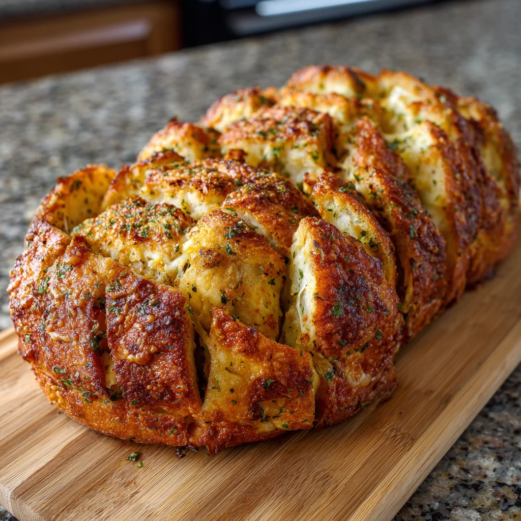 Pull Apart Garlic Bread Using Pizza Dough 5 Coating pizza dough with garlic butter for pull apart garlic bread