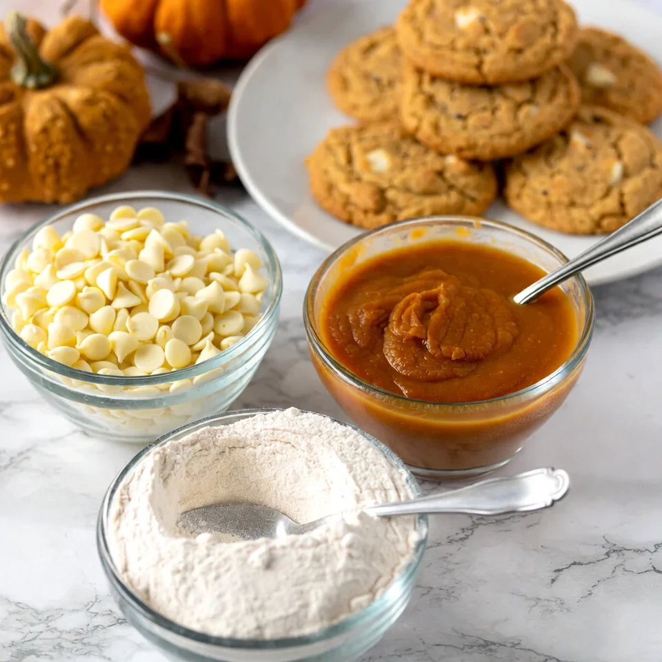Healthy Pumpkin White Chocolate Chip Cookies 2 ingredients used Pumpkin White Chocolate Chip Cookies