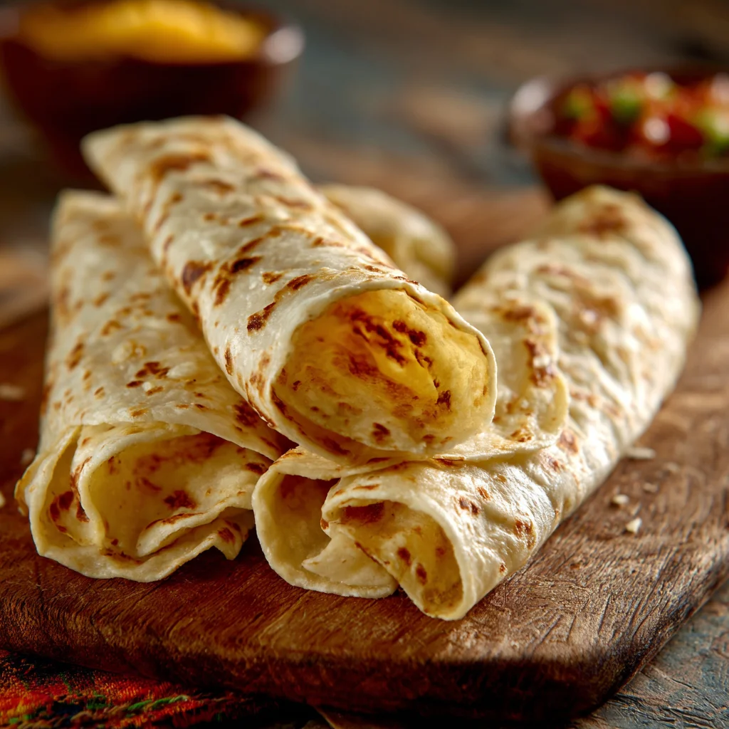 Lightly warm tortillas so they’re soft and easy to roll.