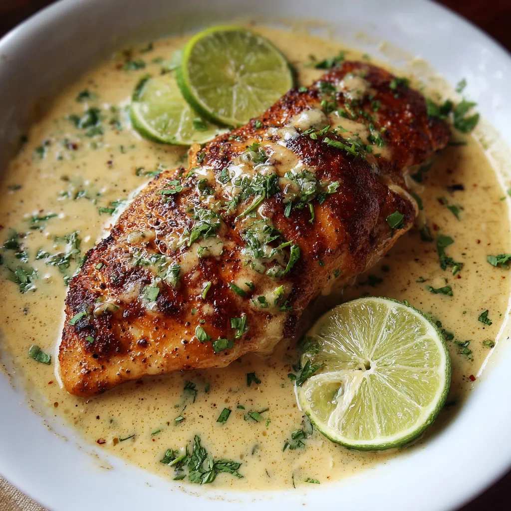 Spicy Cajun Lime Chicken Creamy Sauce