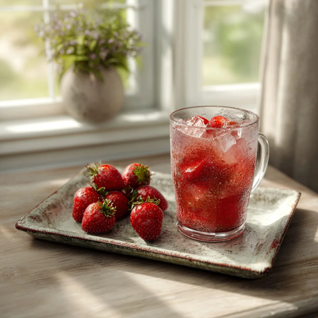 Strawberry Dirty Sprite Drink final serving