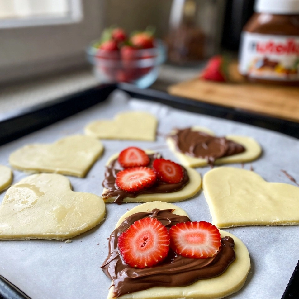 Strawberry Nutella Puff Pastry Hearts 4 Strawberry Nutella Puff Pastry Hearts