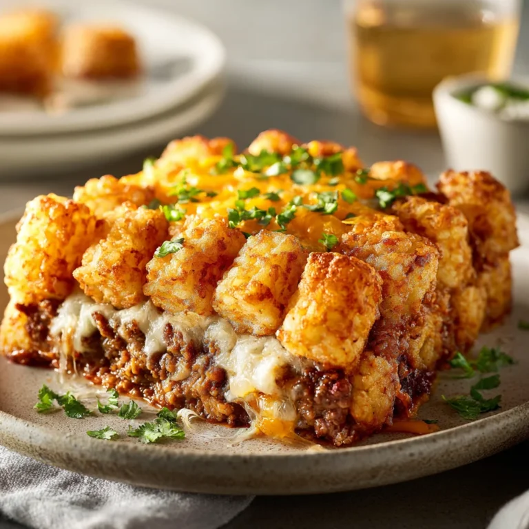Tater Tot Meatloaf Casserole