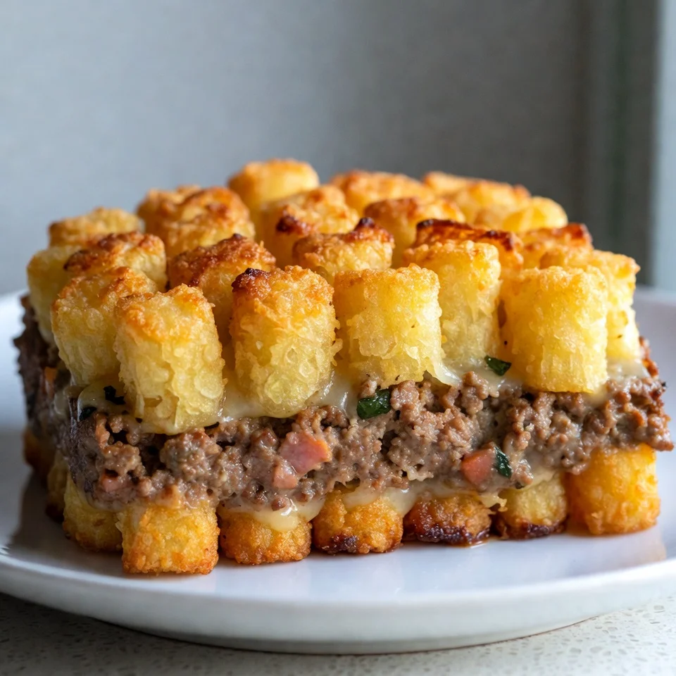 Tater Tot Meatloaf Casserole 5 tater tot meatloaf casserole served