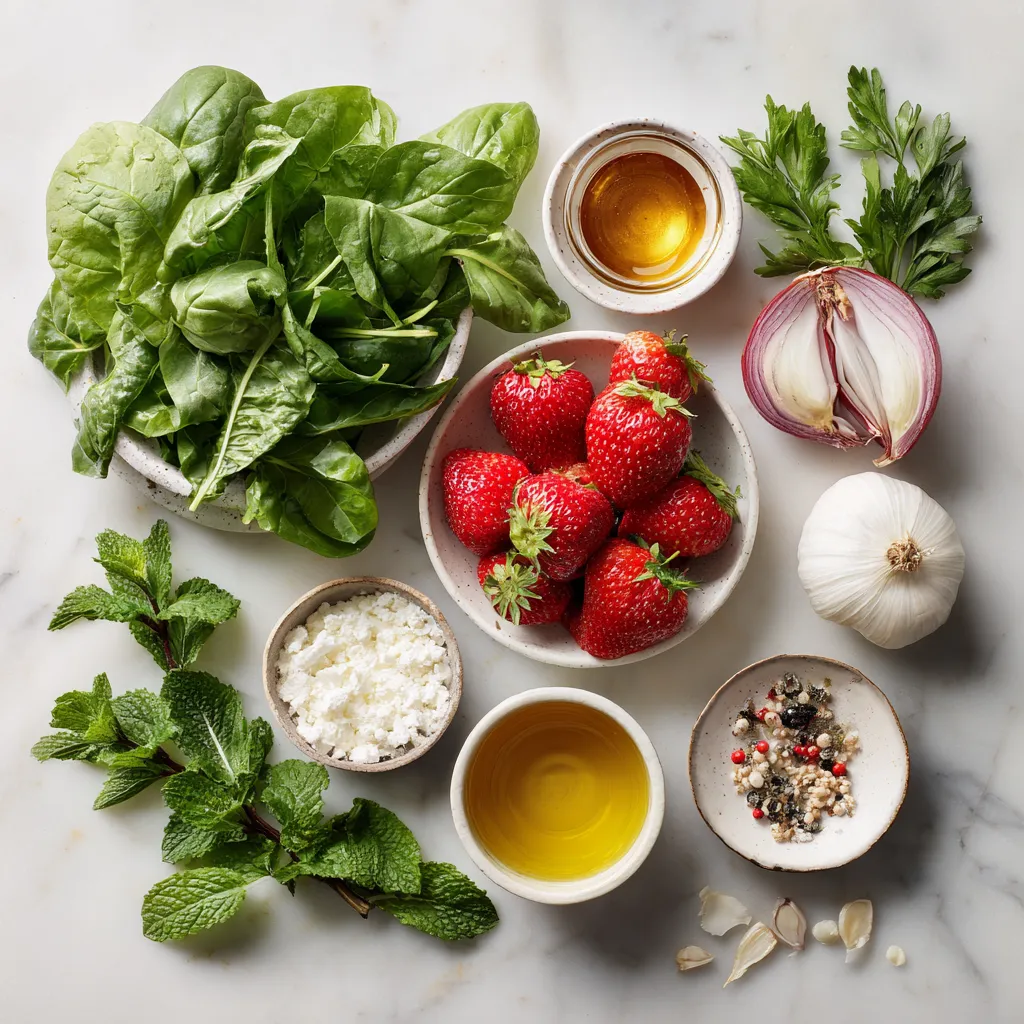 Strawberry Salad ingredients