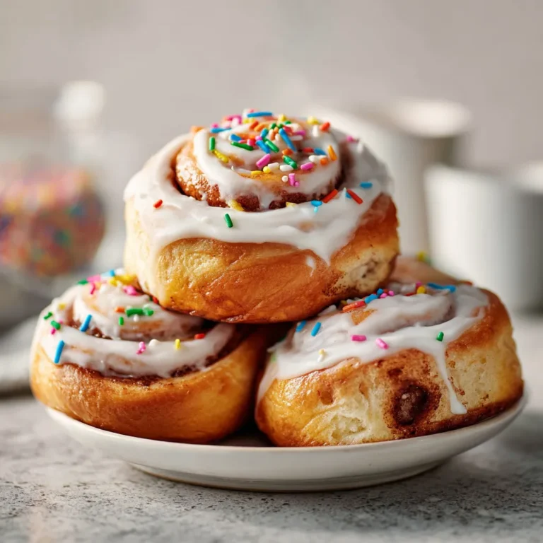 Birthday Cake Cinnamon Rolls
