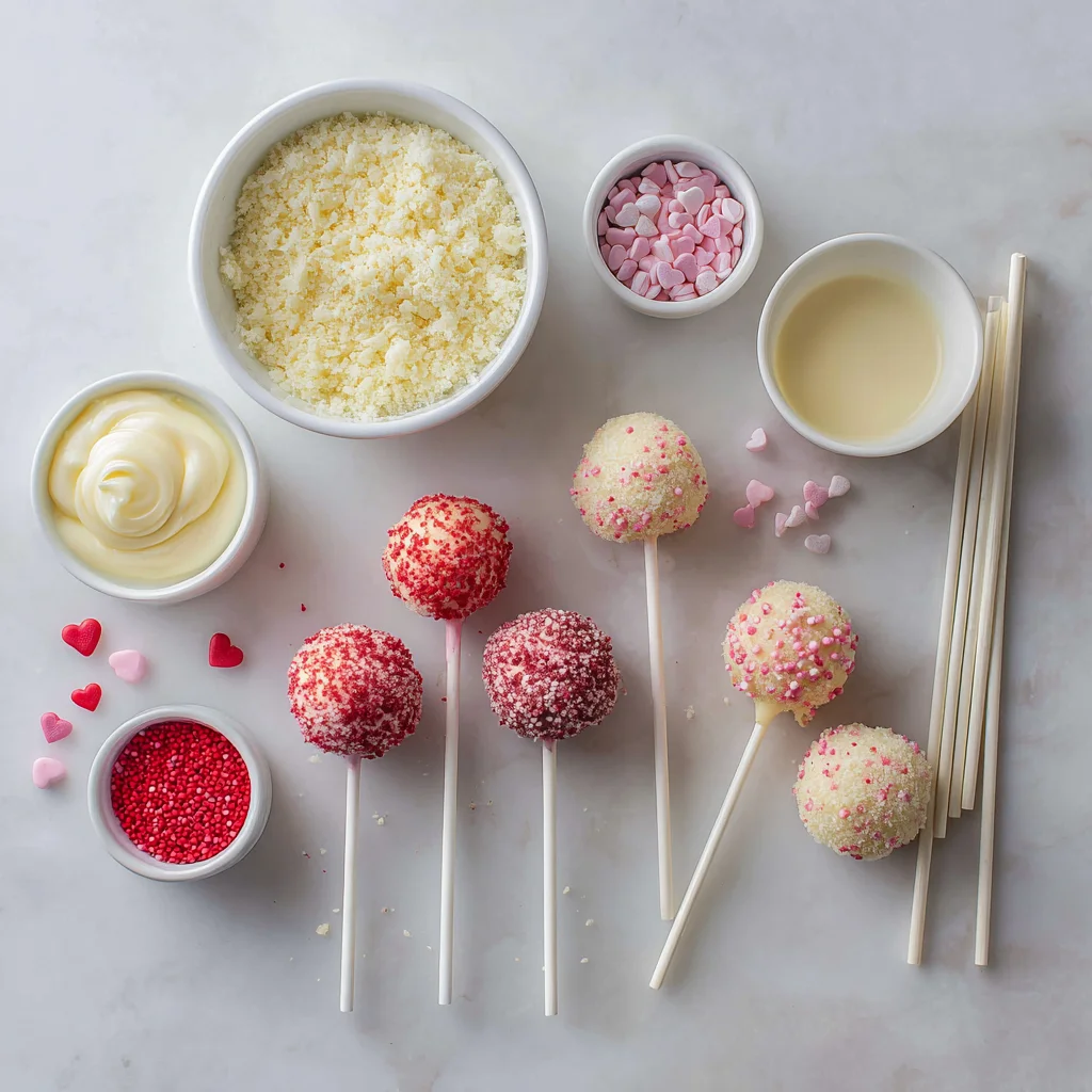 Valentine’s Day Cake Pops 2 ingredient in Valentine’s Day Cake Pops