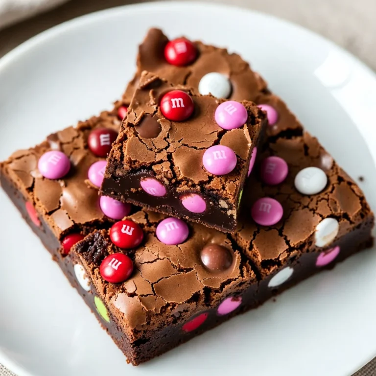 Valentines M&M’s Brownies