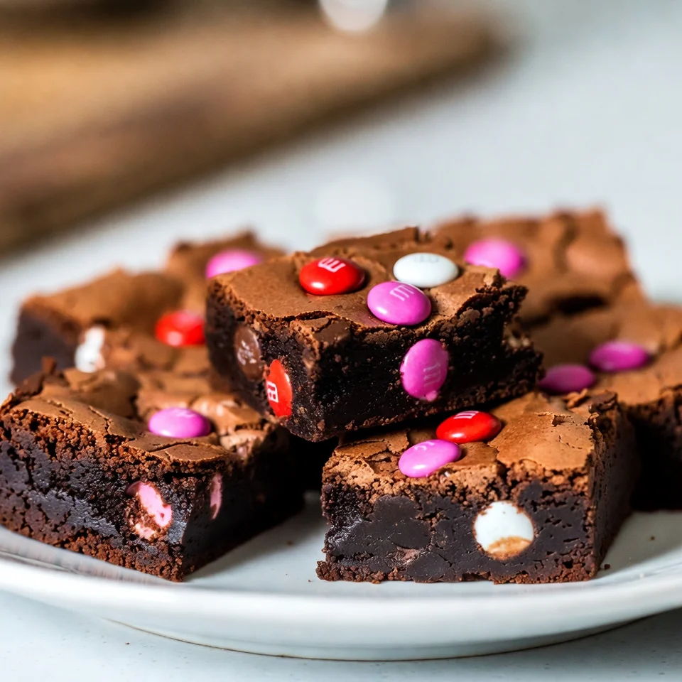 valentines m&ms brownies fudgy festive