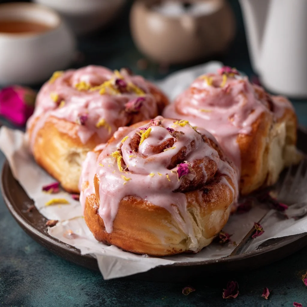 Vegan Pink Cinnamon Rolls