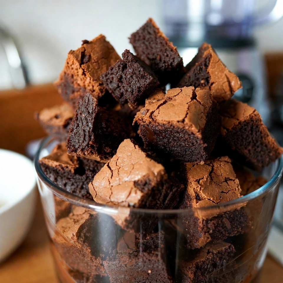 adding browines into glass