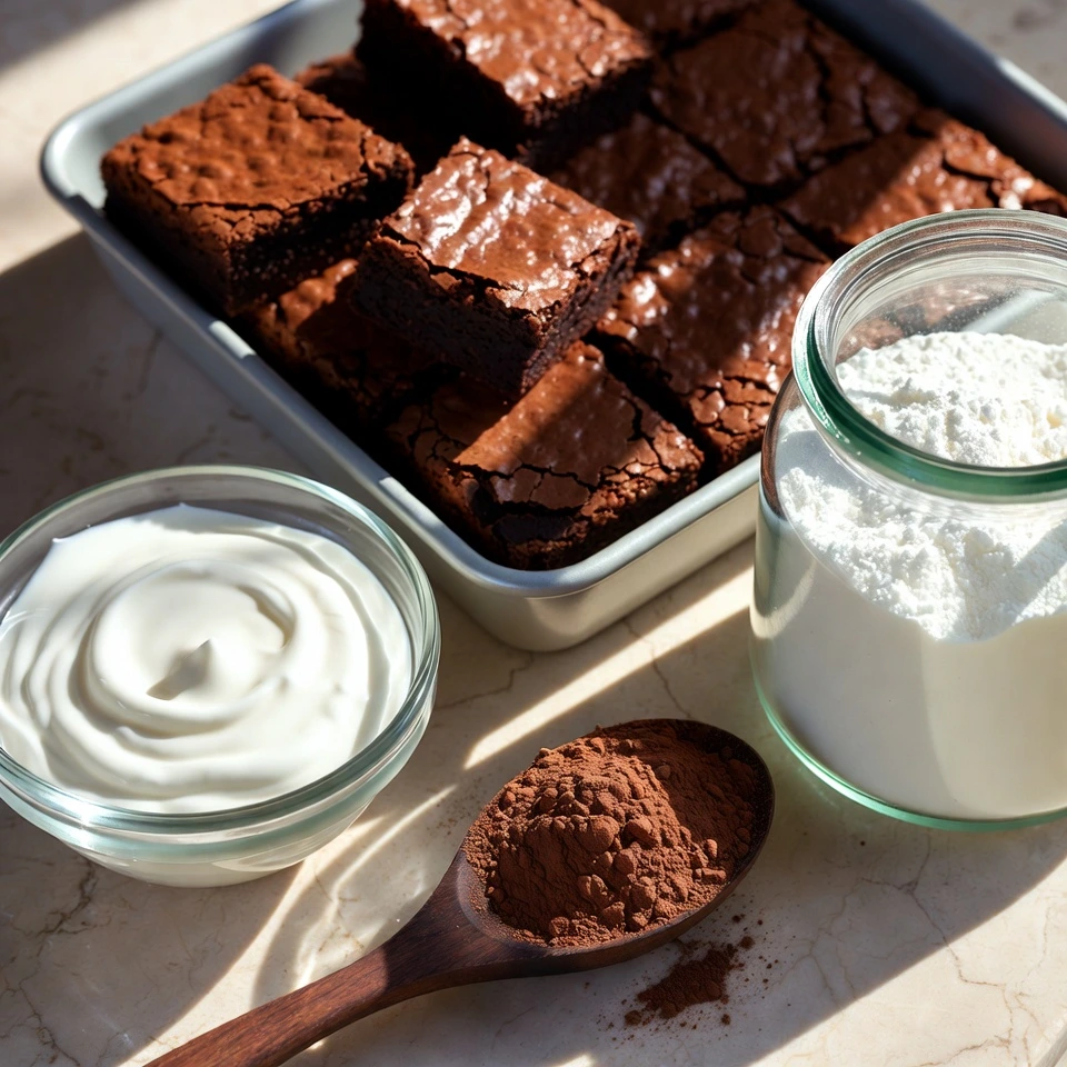 ingredients of Dark chocolate browni