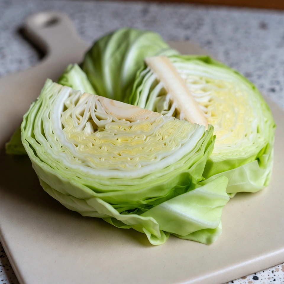 Garlic Butter Roasted Cabbage Steaks 4 preparing cabbage