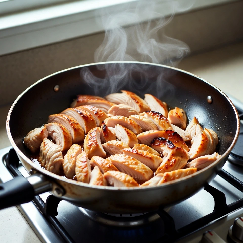 Chicken Cabbage Noodle Stir Fry
