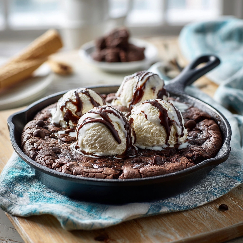 Chocolate Cookie Skillet Valentine’s Day Dessert