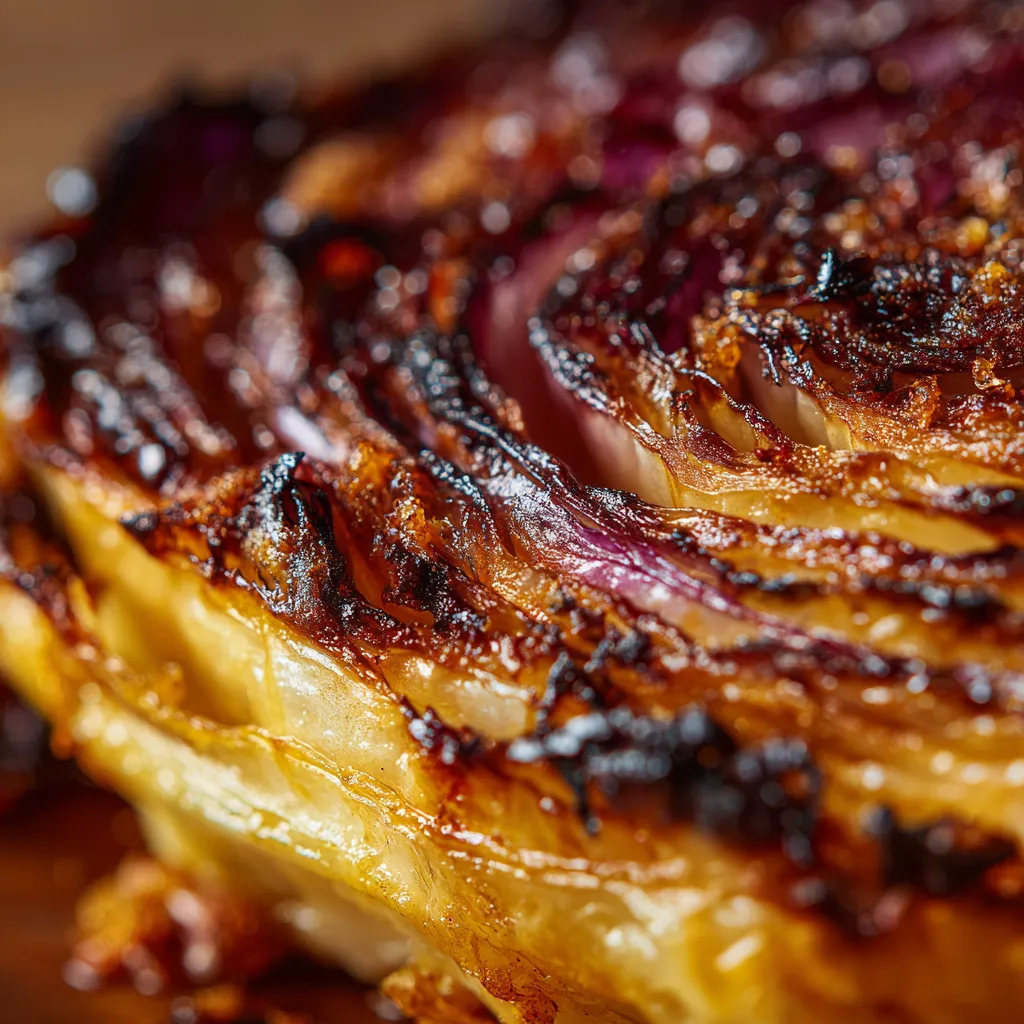 Garlic Butter Roasted Cabbage Steaks 2 Garlic Butter Roasted Cabbage Steaks