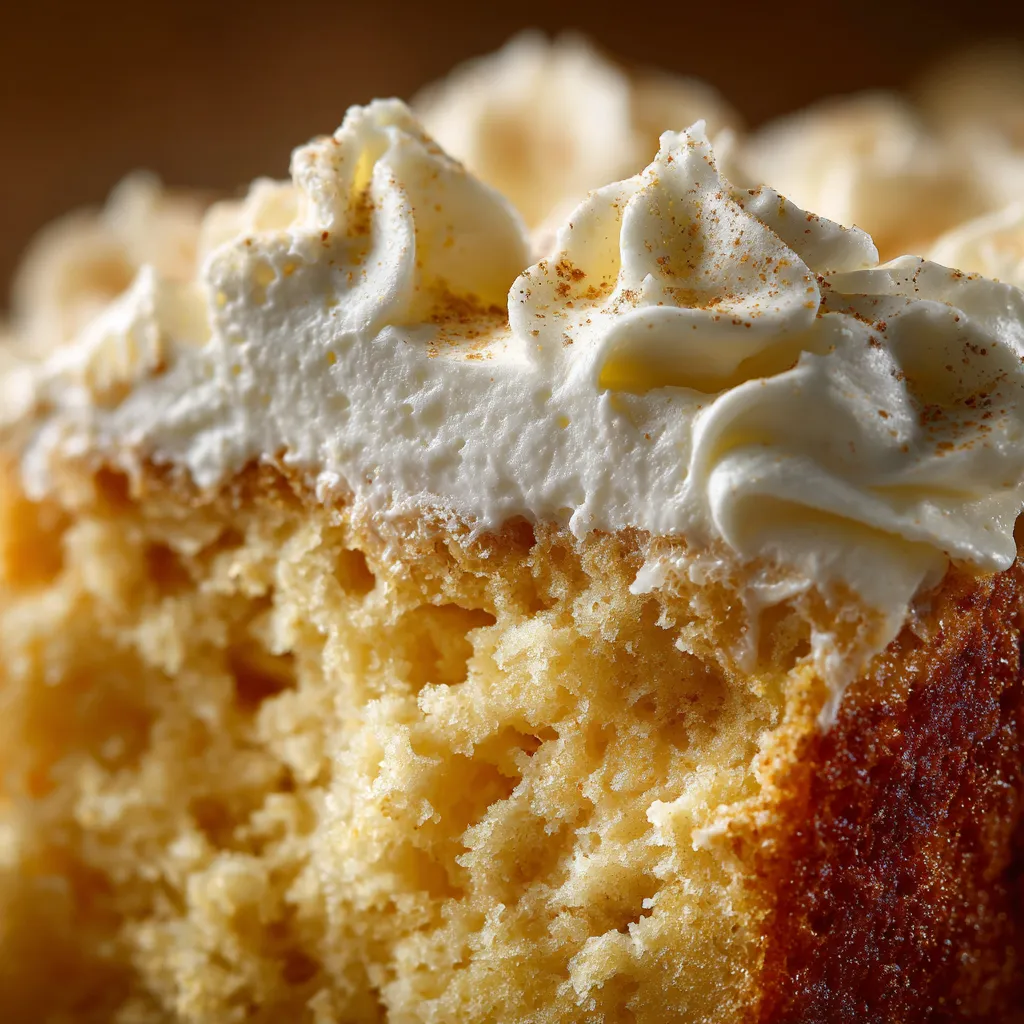 Non-Alcohol Eggnog Poke Cake