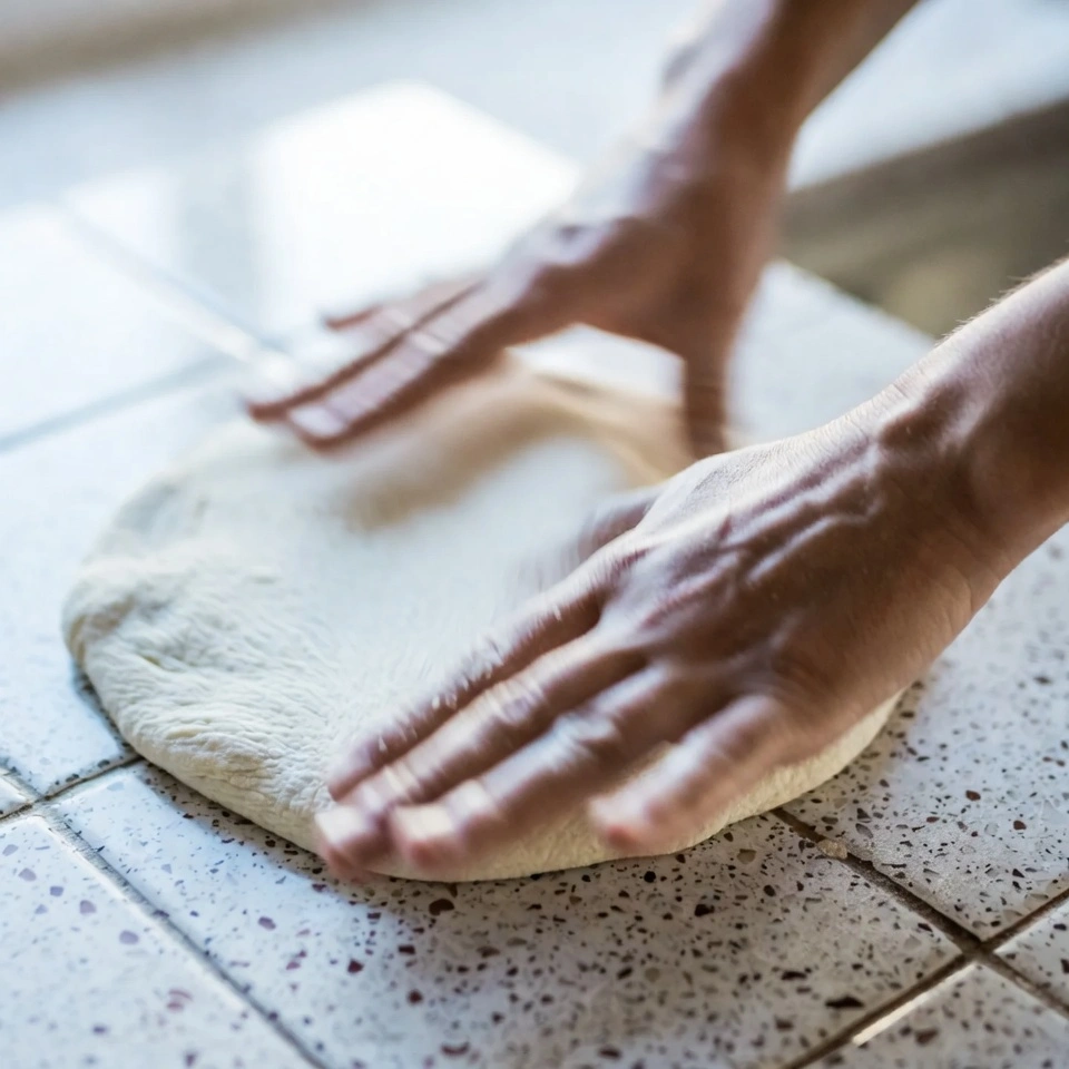 Domino’s Pizza Recipe 4 shaping the dough