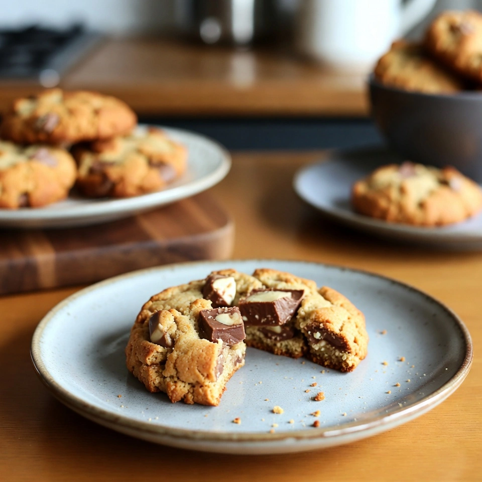 Milky Way Cookies in plates