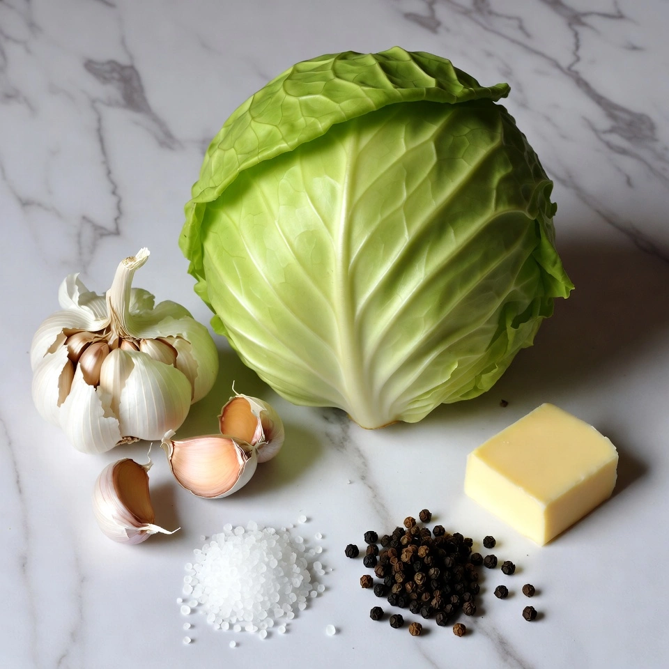 Garlic Butter Roasted Cabbage Steaks 3 ingredients Garlic Butter Roasted Cabbage Steaks