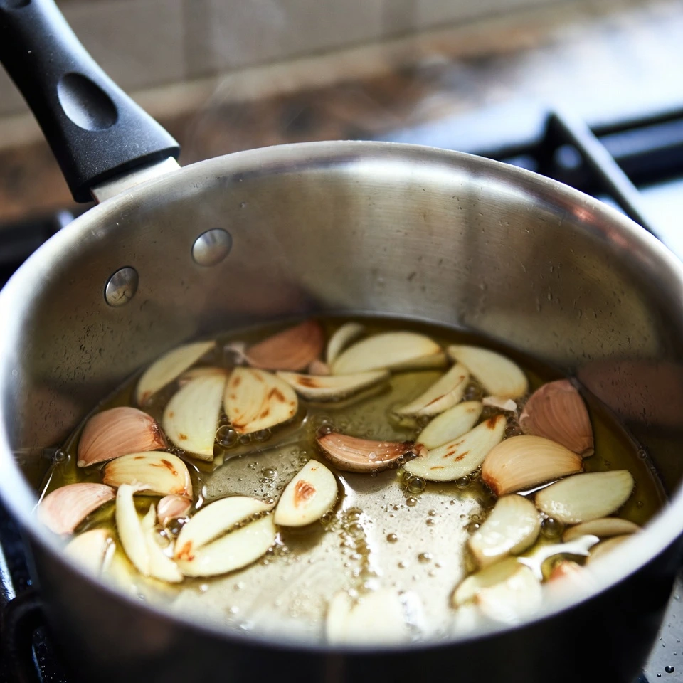 garling heating in oil