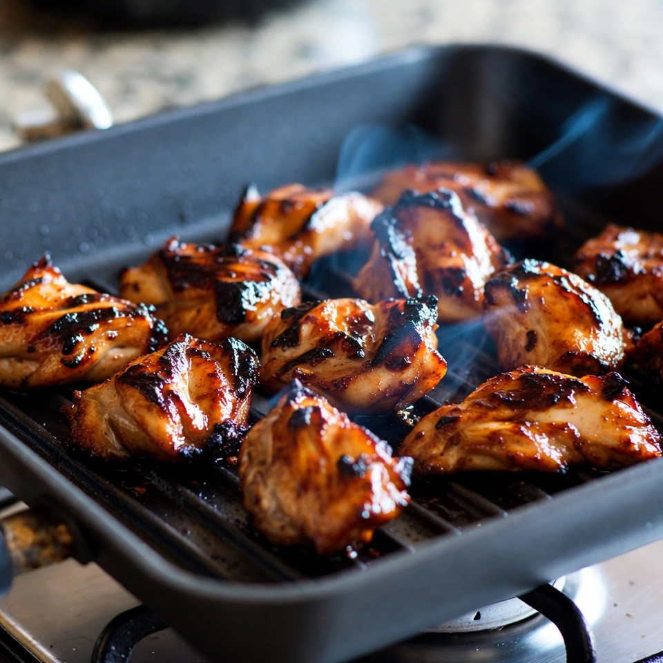 Grilled Maple Sriracha Chicken Bites with Coconut Rice That Balance Sweet Heat Perfectly 5 baking Grilled Maple Sriracha Chicken bites