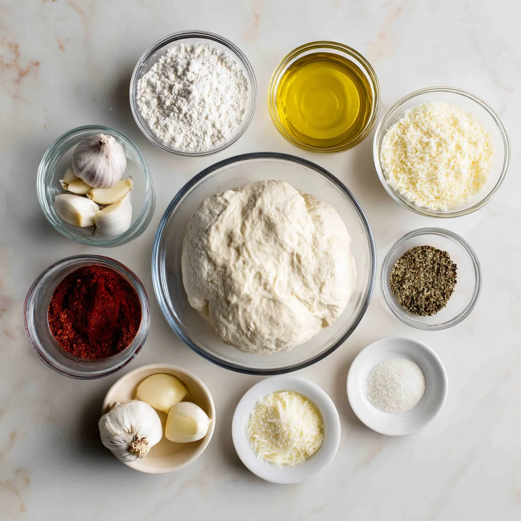 Pull Apart Garlic Bread Using Pizza Dough 2 ingredient used for pull apart garlic bread using pizza dough