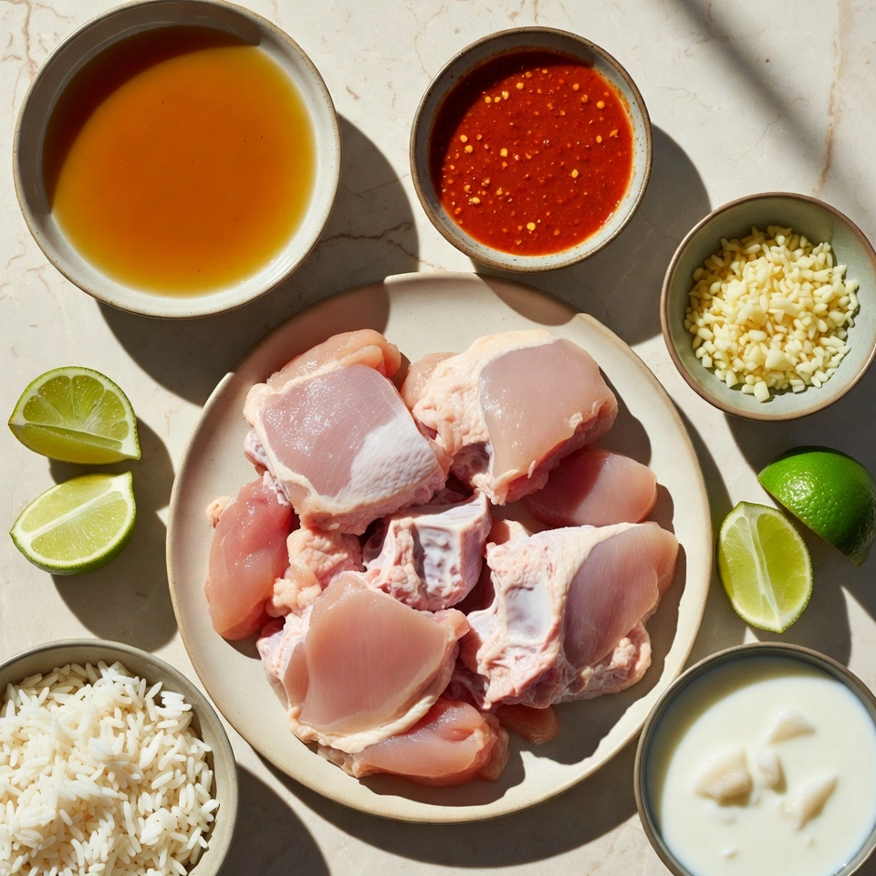 Grilled Maple Sriracha Chicken Bites with Coconut Rice That Balance Sweet Heat Perfectly 3 ingredients of Grilled Maple Sriracha Chicken Bites