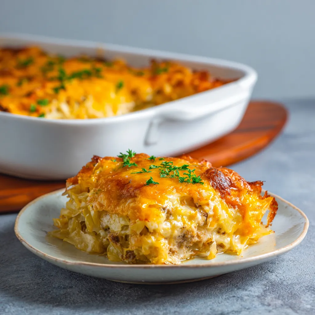 Low-Carb Cheesy Cabbage Casserole 7 Low-Carb Cheesy Cabbage Casserole Recipe