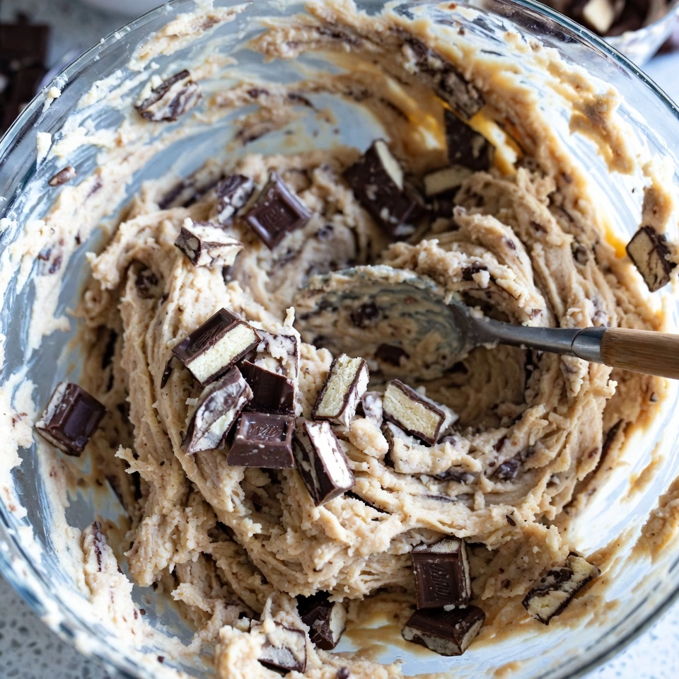 mixing Milky Way Cookies ingredients