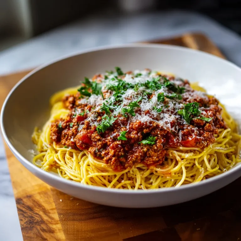Angel Hair Pasta with Bolognese Sauce That’s Rich, Comforting, and Perfectly Balanced 4 Angel Hair Pasta with Bolognese